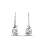 "HANG" Pear Moissanite earrings| 925/9k gold
