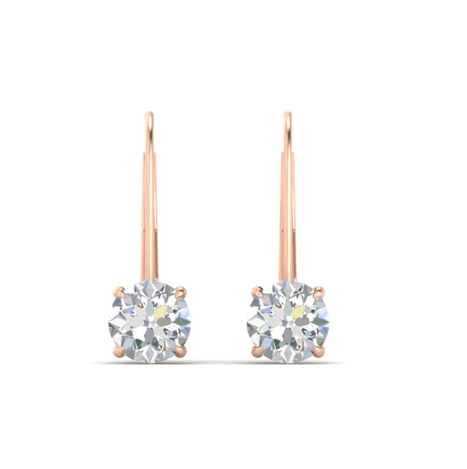 "HANG" Round cut Moissanite studs