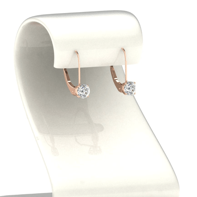 "HANG" Round cut Moissanite studs