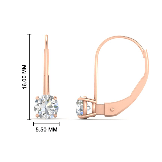 "HANG" Round cut Moissanite studs