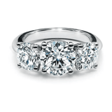 8 carat Tri-Round cut ring | Moissanite ring in 14k/925 sterling silver| GRA certified moissanites