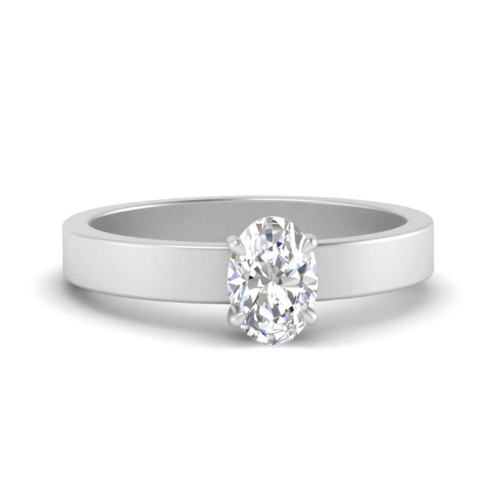 2 carat oval Wide band moissanite ring | Moissanite ring in gold and 925 sterling silver| GRA certified moissanites