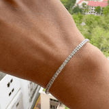 Certified moissanite Tennis Bracelets Round cut | 925 Silver (2MM-4MM)