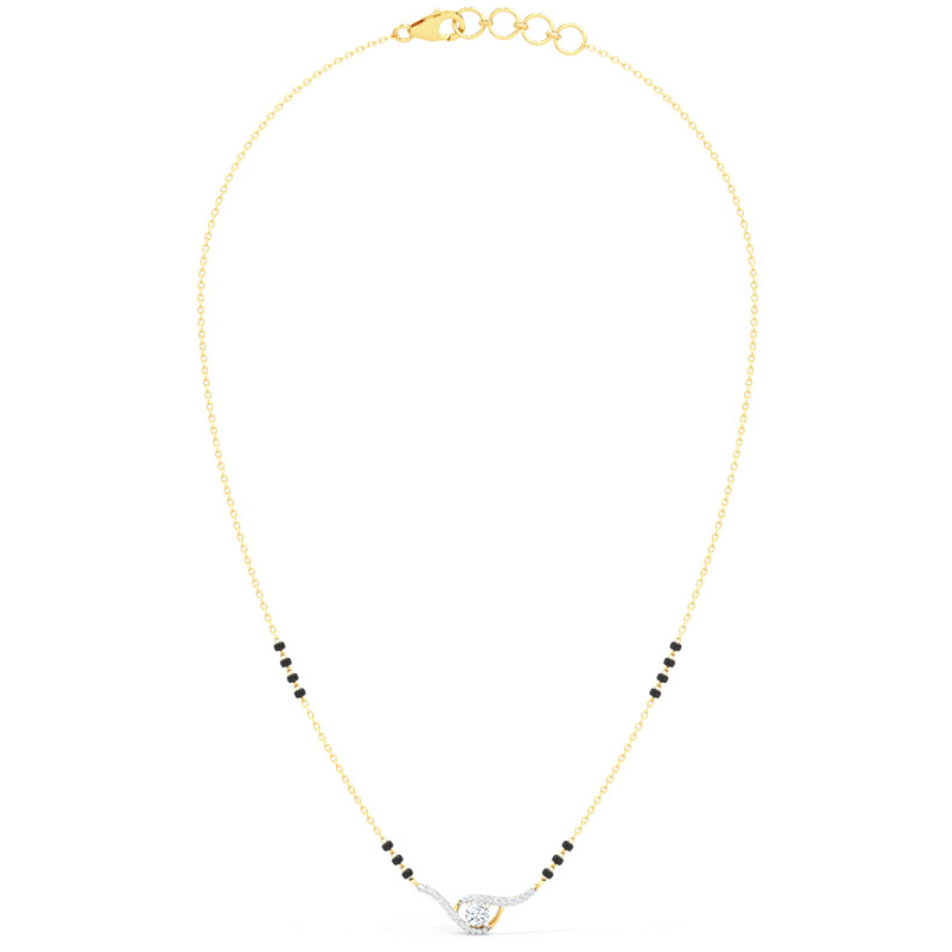 "Deevaa" Mangalsutra  | 14k/925 silver|Certified Lab grown diamonds