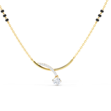 .78 Cts solitaire twisted LGD Mangalsutra | In 14k/925 silver| IGI/SGL certified Lab grown diamonds