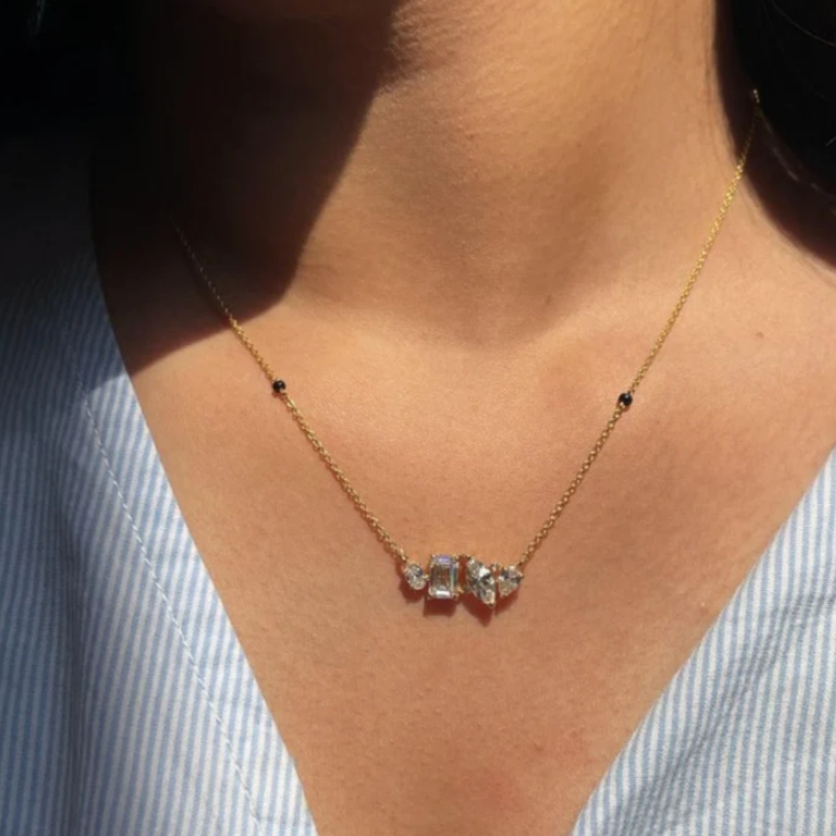 Mix 3 Carats-Love stories LGD Mangalsutra | In 14k/925 silver| IGI/SGL certified Lab grown diamonds