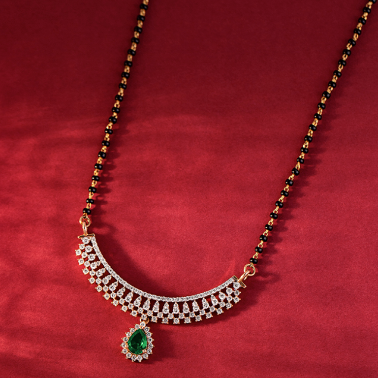 1.24 Cts "HER LOOK" LGD Mangalsutra | In 14k/925 silver| IGI/SGL certified Lab grown diamonds