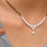 1.12 Cts Regal queen LGD Mangalsutra | In 14k/925 silver| IGI/SGL certified Lab grown diamonds