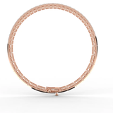 Round half set moissanite bangle | In 925 sterling silver and GRA certified moissanites
