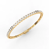 Round half set moissanite bangle | In 925 sterling silver and GRA certified moissanites