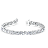 Pear cut moissanite bracelet | In 925 sterling silver and GRA certified moissanite