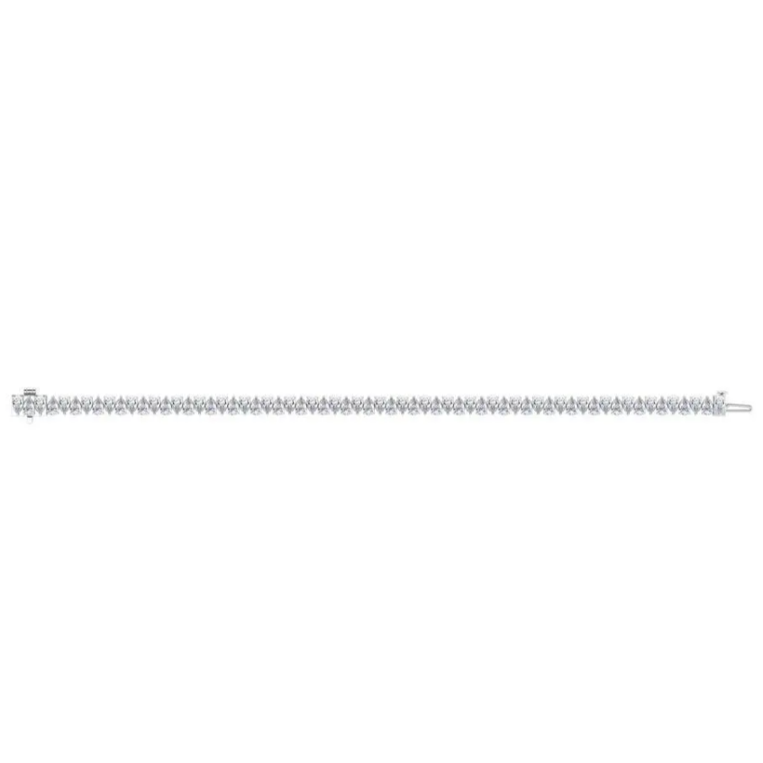 Pear cut moissanite bracelet | In 925 sterling silver and GRA certified moissanite