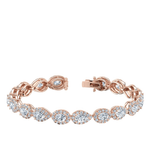 Pear halo set moissanite bracelet | In 925 sterling silver and GRA certified moissanites