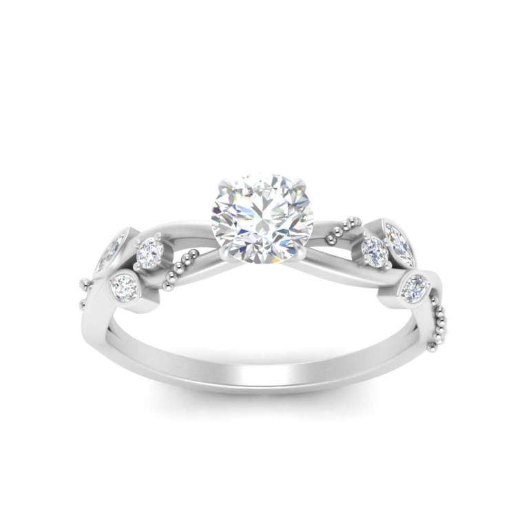 Certified moissanite ring in 925 sterling silver & 14k gold