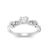 Leaflet by WOKE ™ moissanite diamond ring | Certified moissanite ring in 925 sterling silver & 14k gold