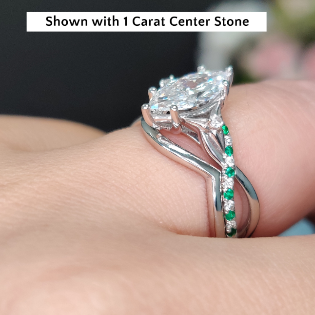 PRIMAL by WOKE ™ moissanite diamond ring | Certified moissanite ring in 925 sterling silver & 14k gold