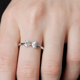 BOW by WOKE ™ moissanite diamond ring | Certified moissanite ring in 925 sterling silver & 14k gold