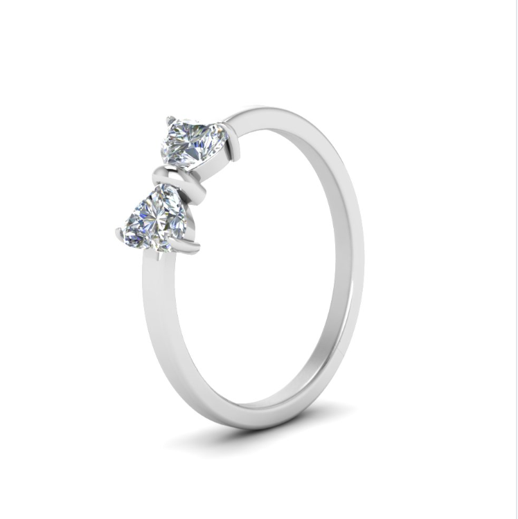 Certified moissanite ring in 925 sterling silver & 14k gold