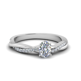 LOVE by WOKE ™ moissanite diamond ring | Certified moissanite ring in 925 sterling silver & 14k gold