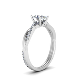 LOVE by WOKE ™ moissanite diamond ring | Certified moissanite ring in 925 sterling silver & 14k gold