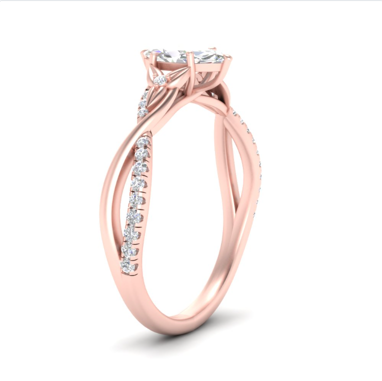 SKYEE by WOKE ™ moissanite diamond ring | Certified moissanite ring in 925 sterling silver & 14k gold