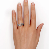 Leaflet by WOKE ™ moissanite diamond ring | Certified moissanite ring in 925 sterling silver & 14k gold |
