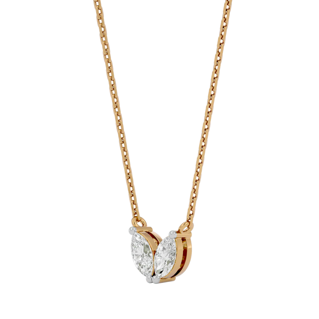 2 Carat Marquise moissanite pendant | Moissanite pendant in gold and 925 sterling silver| GRA certified moissanite
