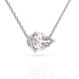 1 Carat Pear moissanite pendant | Moissanite pendant in gold and 925 sterling silver| GRA certified moissanite