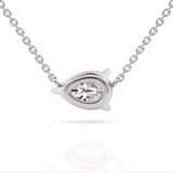 1 Carat Pear moissanite pendant | Moissanite pendant in gold and 925 sterling silver| GRA certified moissanite
