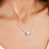 1 Carat Pear moissanite pendant | Moissanite pendant in gold and 925 sterling silver| GRA certified moissanite