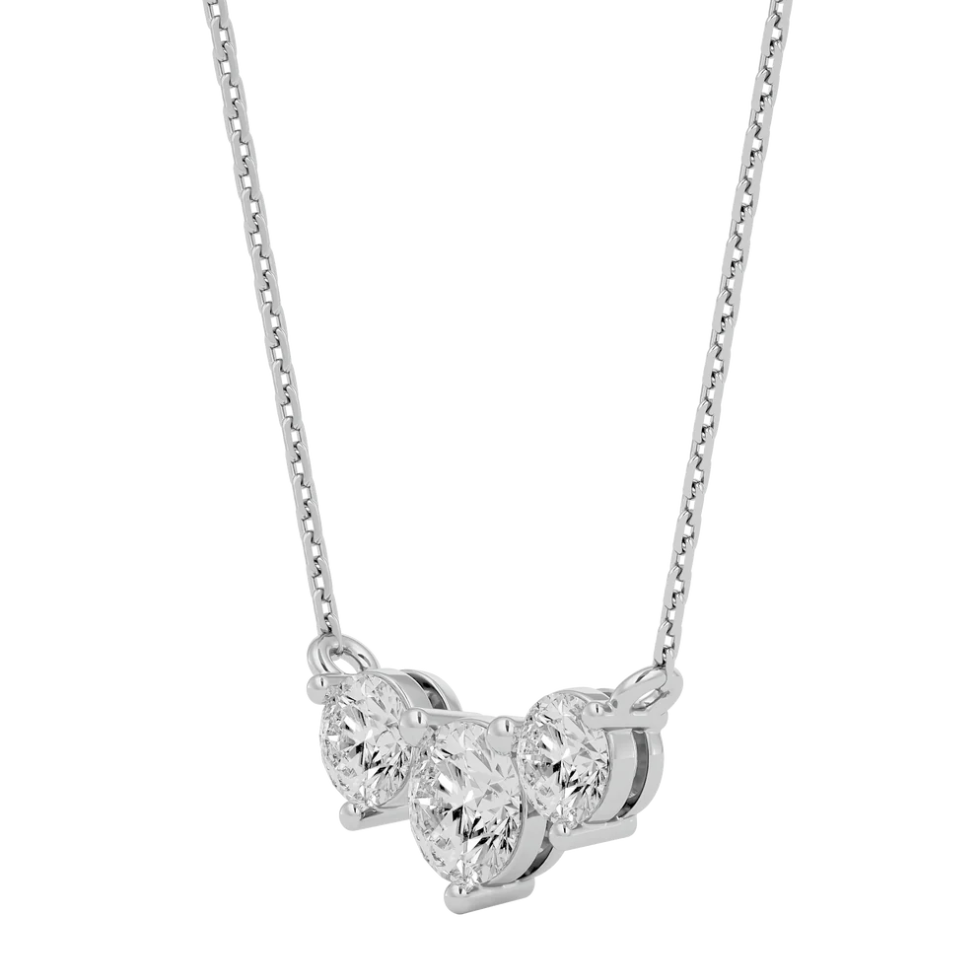 2 Carat radiant cut moissanite pendant | Moissanite pendant in gold and 925 sterling silver| GRA certified moissanite
