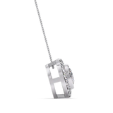 1.5 Carat round cut moissanite pendant | Moissanite pendant in gold and 925 sterling silver| GRA certified moissanites
