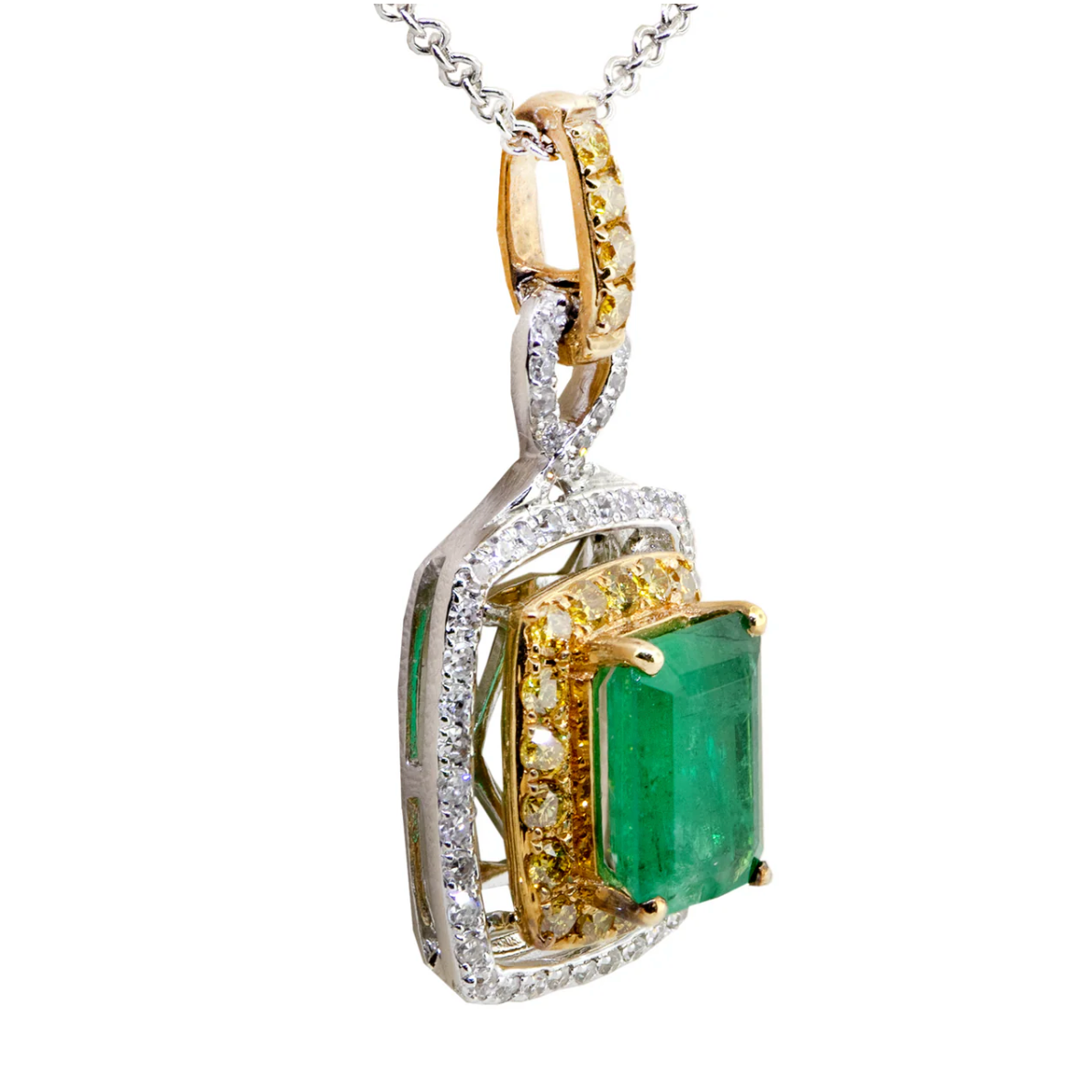 EMRLD™ LAB Emerald, sapphires and diamonds 925 silver bracelet | BY WOKE