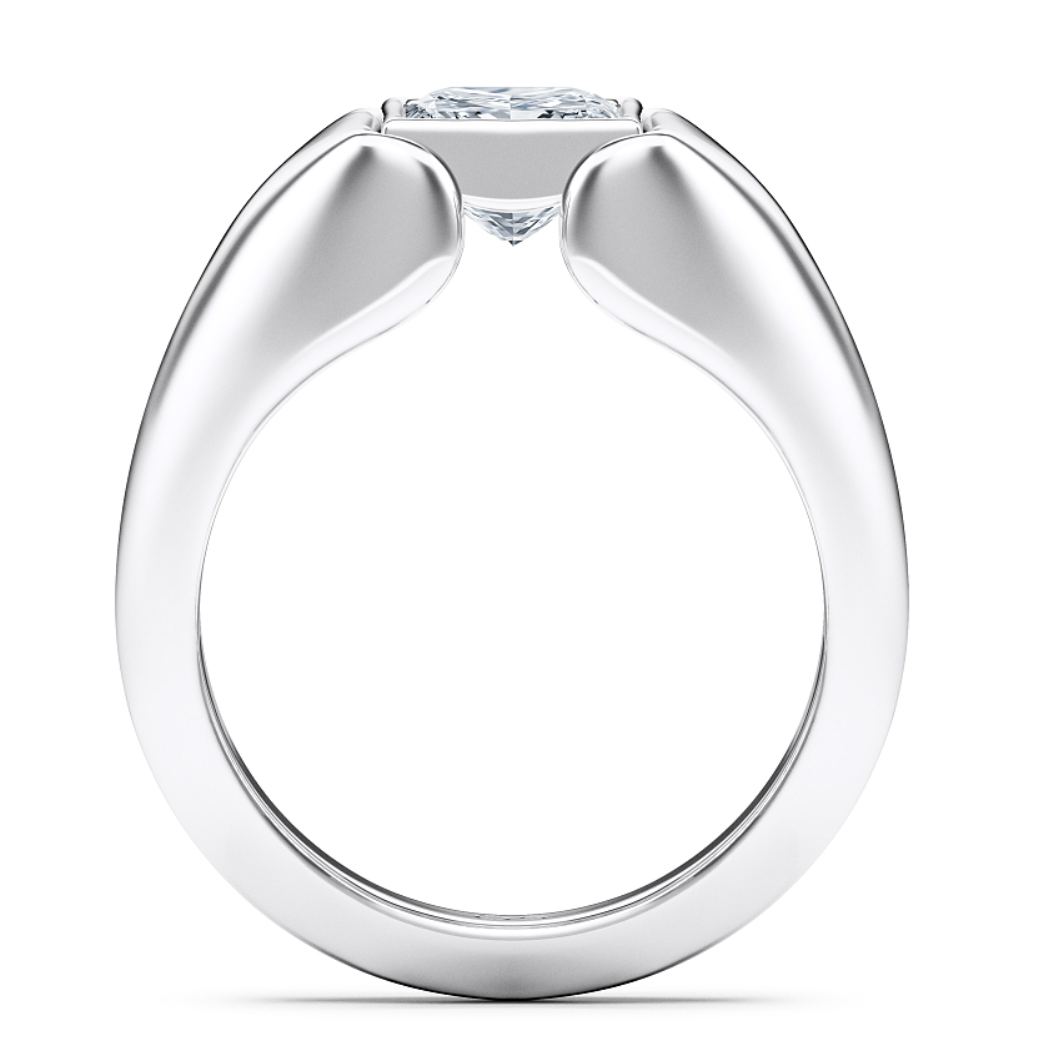 WOKE ™  1 Carat Princess cut ring for MEN | Moissanite/Lab grown diamonds ring in gold and  925 sterling silver