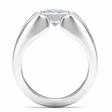 WOKE ™  1 Carat Princess cut ring for MEN | Moissanite/Lab grown diamonds ring in gold and  925 sterling silver