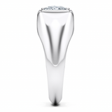 WOKE ™  1 Carat Princess cut ring for MEN | Moissanite/Lab grown diamonds ring in gold and  925 sterling silver