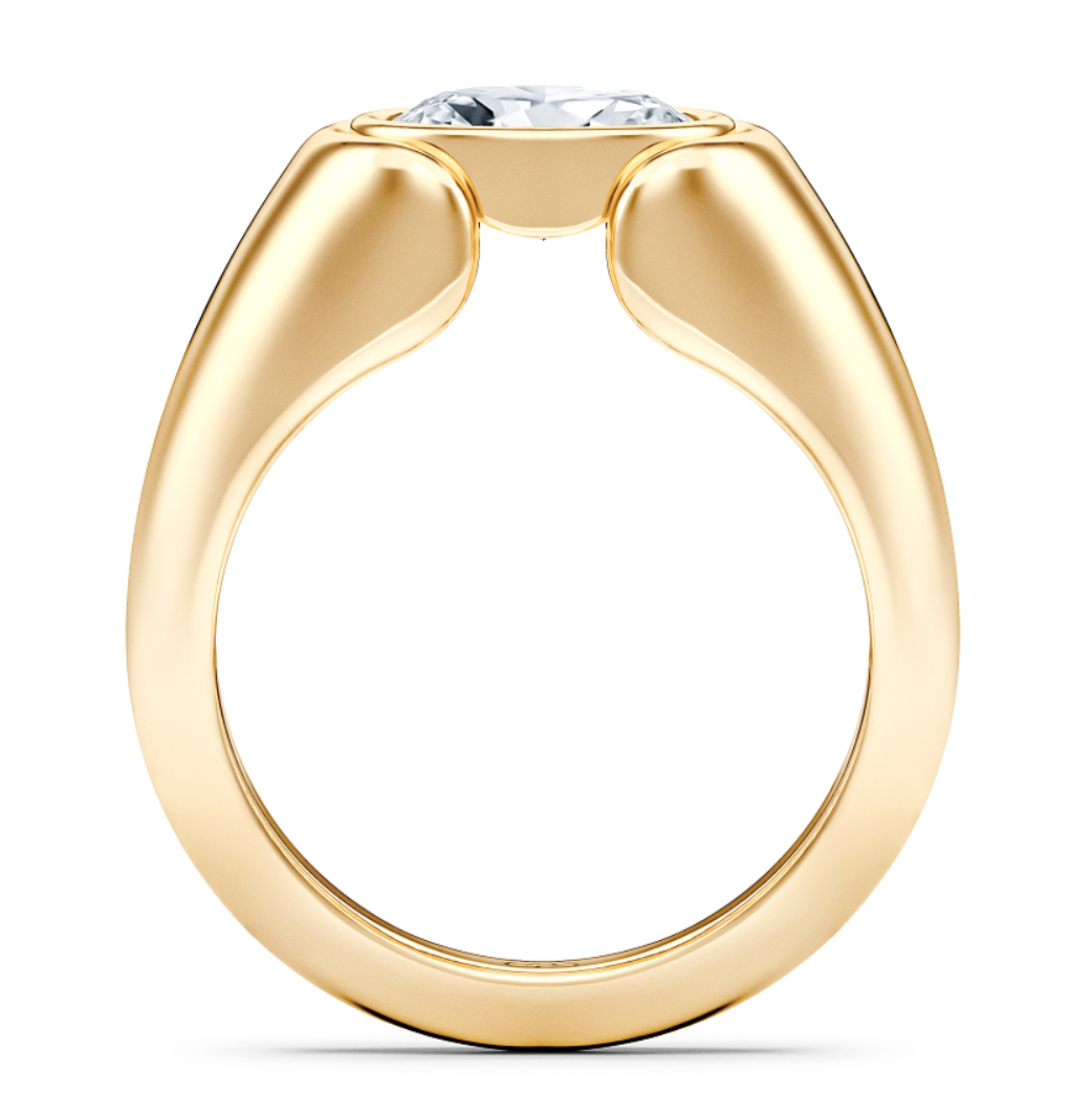 Moissanite/Lab grown diamonds ring in gold and  925 sterling silver