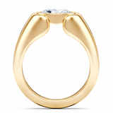 WOKE ™  1 Carat Oval cut ring for MEN | Moissanite/Lab grown diamonds ring in gold and  925 sterling silver