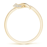 Lab-Grown Pave-Set Diamond Split Infinity Knot Ring