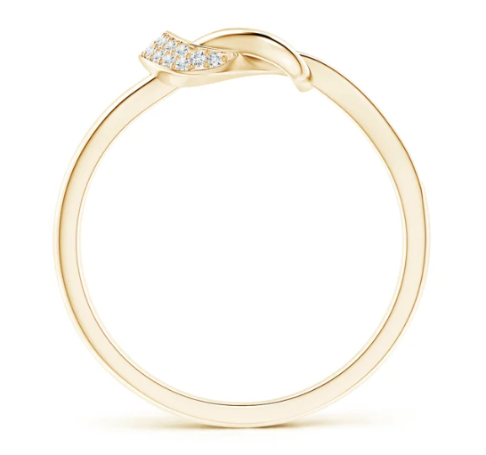 Lab-Grown Pave-Set Diamond Split Infinity Knot Ring