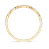 Lab-Grown Entwined Oval Link Diamond Half Eternity Wedding Ring | WOKE