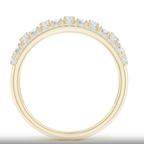 Lab-Grown-Edwardian Style Diamond Lace Pattern Broad Anniversary Ring By WOKE