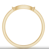 Lab-Grown-Pave-Set Diamond Marquise Wedding Ring | WOKE