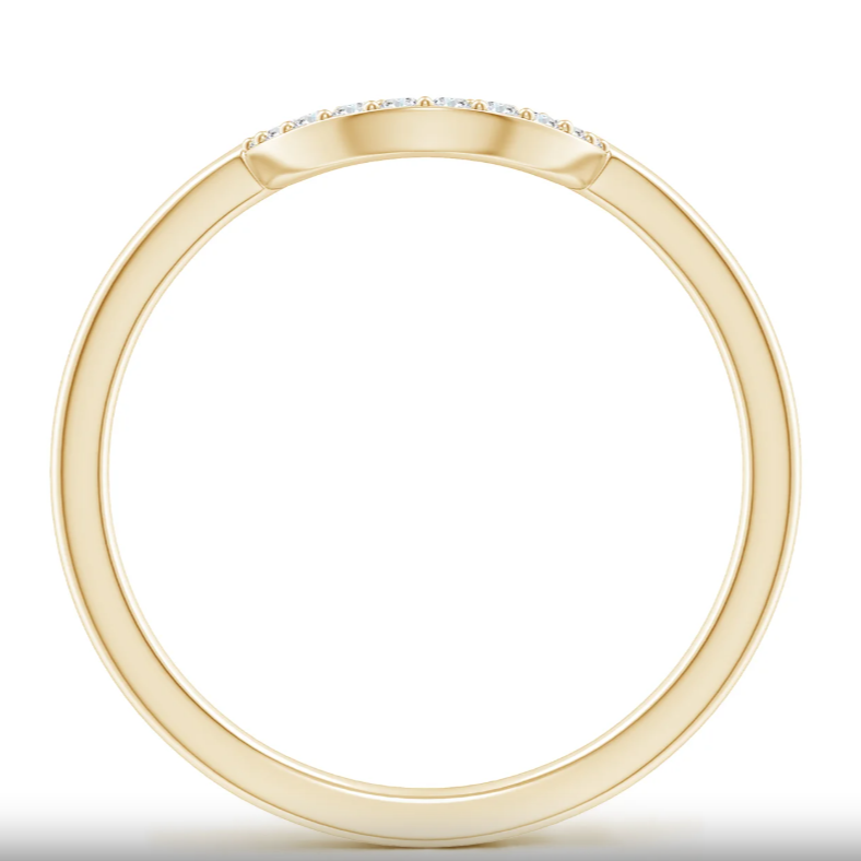 Lab-Grown Prong-Set Diamond U-Shaped Comfort Fit Wedding Ring | WOKE