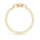 Lab-Grown Sideways Twist Diamond Accent Infinity Ring | WOKE