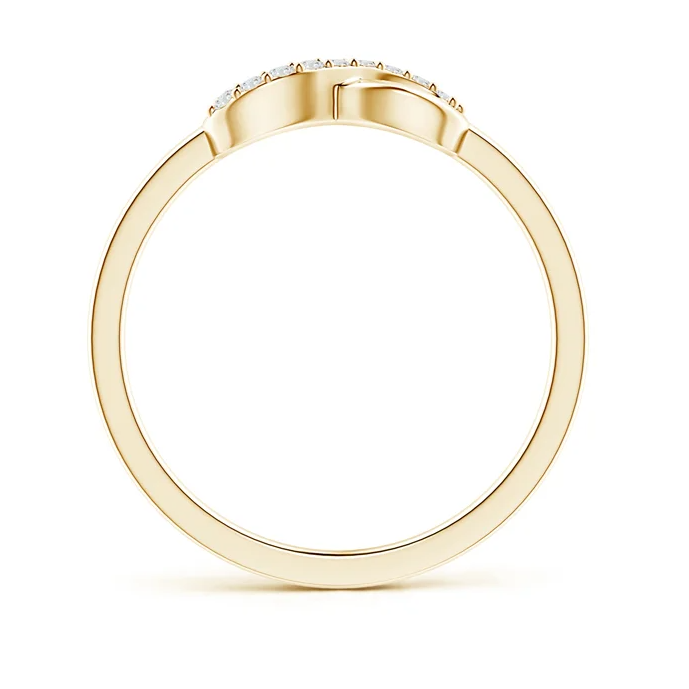 Lab-Grown Sideways Twist Diamond Accent Infinity Ring | WOKE