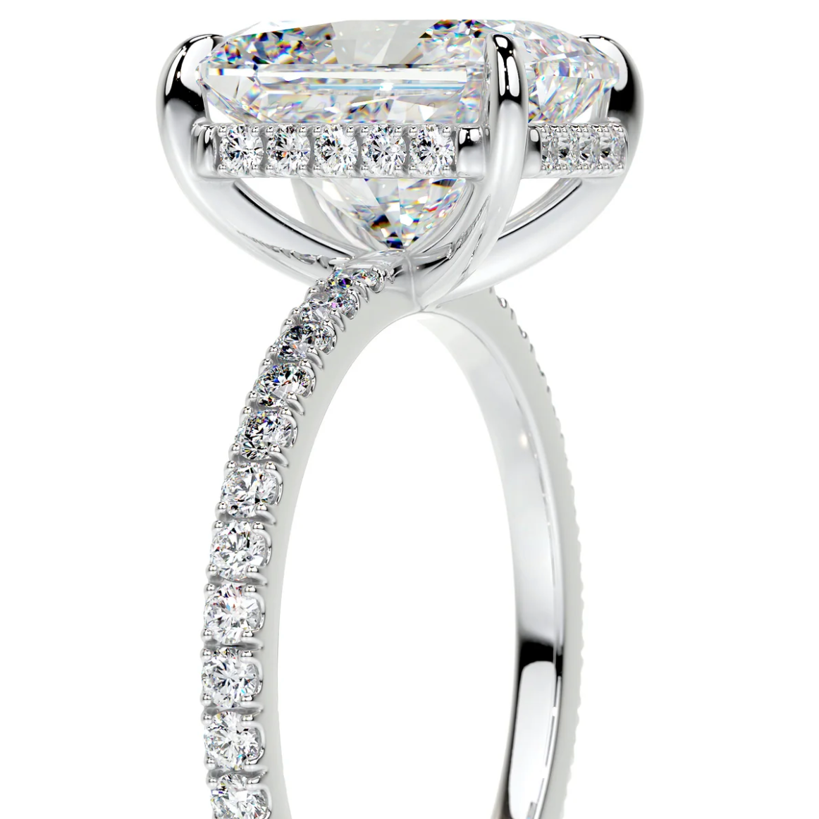 WOKE ™  Radiant cut VVS-EF IGI Lab Grown Diamond ring in 14k GOLD