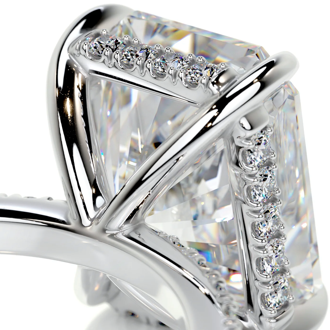 WOKE ™  Radiant cut VVS-EF IGI Lab Grown Diamond ring in 14k GOLD