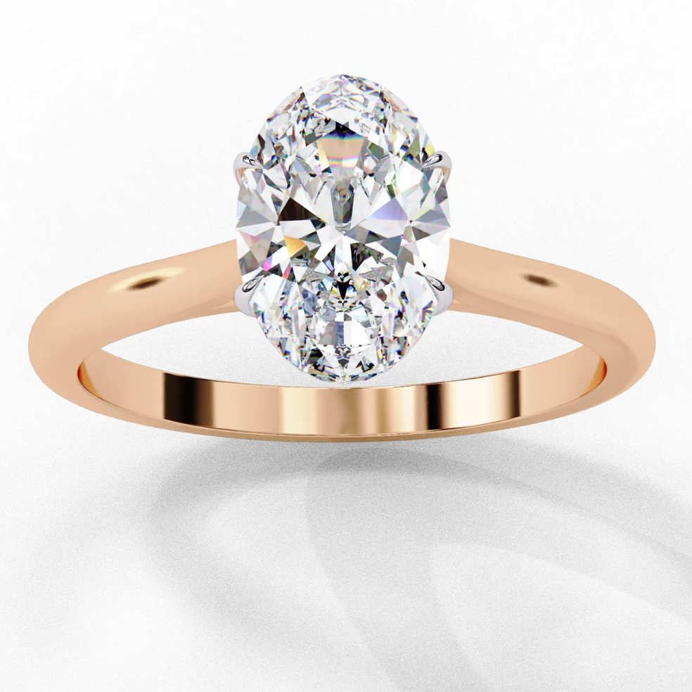 WOKE ™ 0.50 CARAT VVS-F Lab Grown Diamond ring in 14/18k Gold| WOKE