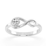 .30 Carat Round cut Lab grown Diamonds soliatire in 925 silver and band| WOKE